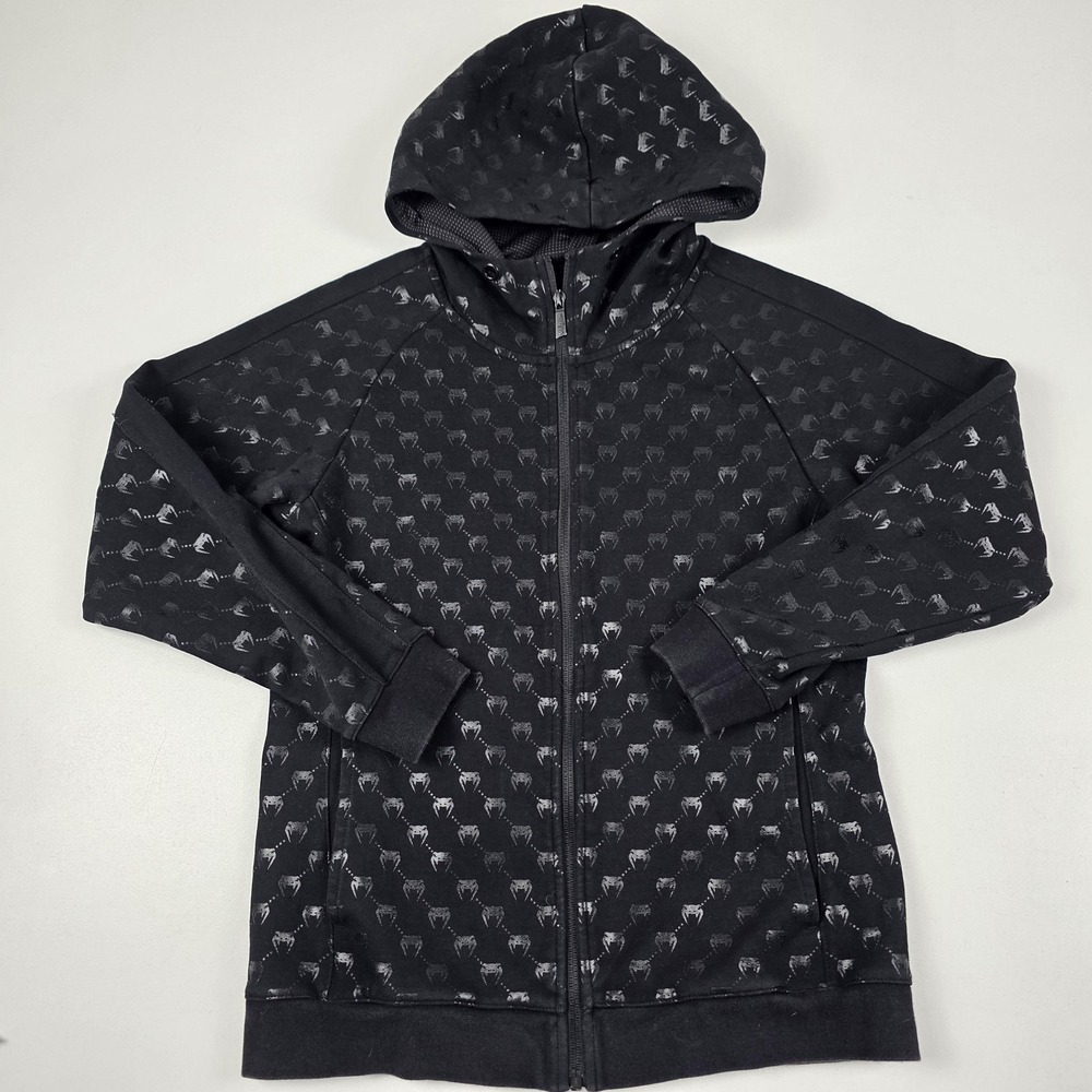 Venum Monogram Hoodie Womens Medium Black Full Training Sweatshirt